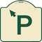 Signmission PWith Up Arrow Pointing Left Heavy-Gauge Aluminum Architectural Sign, 18" x 18", TG-1818-23510 A-DES-TG-1818-23510 - alternate 1